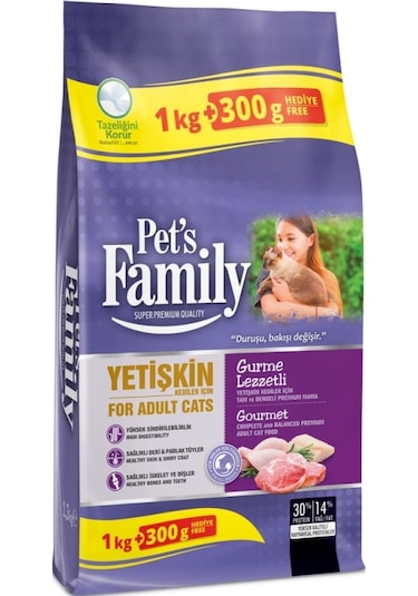 Pet's Family Gurme Yetişkin Kedi Maması 1300 G