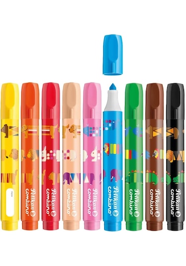 Pelikan Combino Super 9'lu Jumbo Keçeli Boya Kalemi / 814553