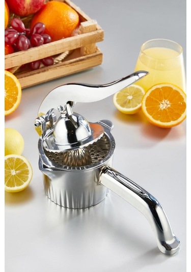 Nishev Döküm Meyve Narenciye Sıkacağı Portakal Sıkacağı Sebze Meye Suyu Sıkma Aleti Gümüş