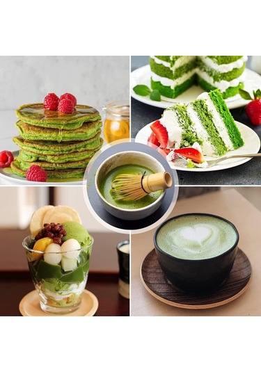 Matcha Çırpma Seti, 100% Doğal Bambudan El Yapımı 3 Parça Set Çok Renkli
