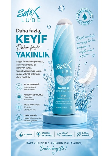 Safex Lube Kayganlaştırıcı Jel Sade 3 x 85 ML