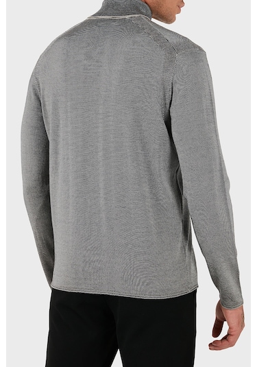 Emporio Armani Erkek Kazak Em002025 Af14195 Fb067 Lacivert-beyaz Lacivert-beyaz