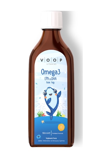 Voop Portakal Aromalı Omega 3 Balık Yağı Şurup 150 ML