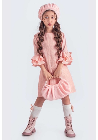 Somon Valon Kesim Şapkalı-çantalı Elbise SOMON