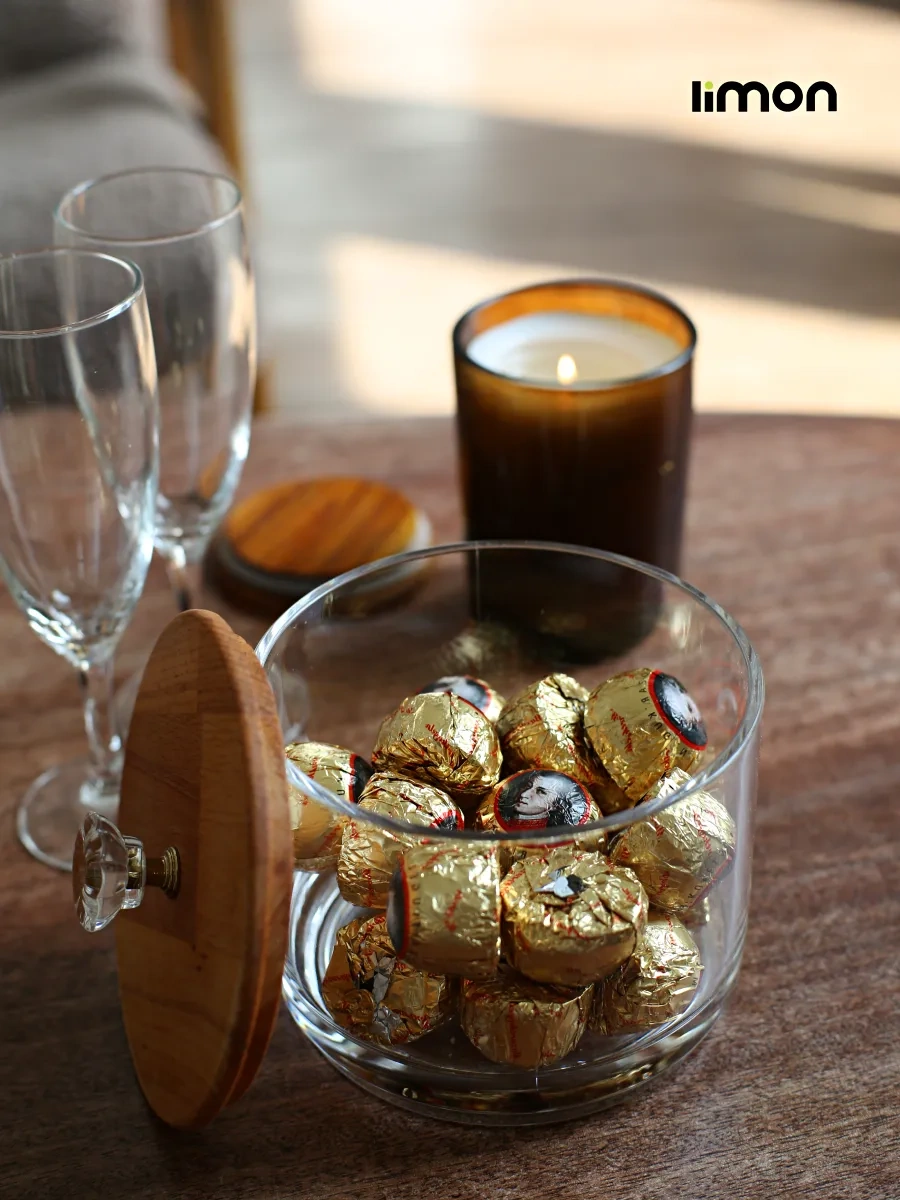 Pıta Kapaklı Şekerlik Dekoratif Şeker Kabı 287358738 Şeffaf Kristal