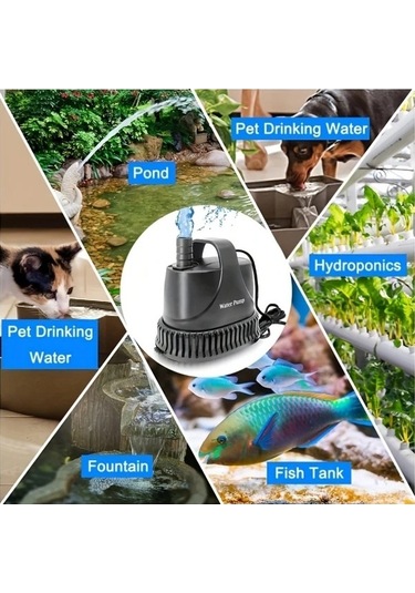 Fastbuy Fochsia Looyoou 800l/h Akışlı Dalgıç Pompası, 15w Sessiz Balık Tankı Pompası