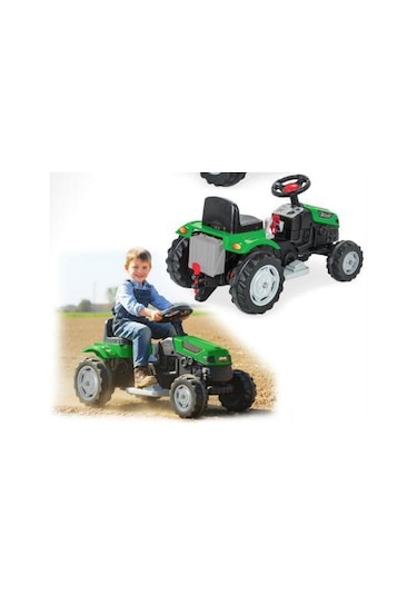 Pilsan Traktör Actıve Akülü 6 Volt Yeşil 05116 Siyah - Yeşil