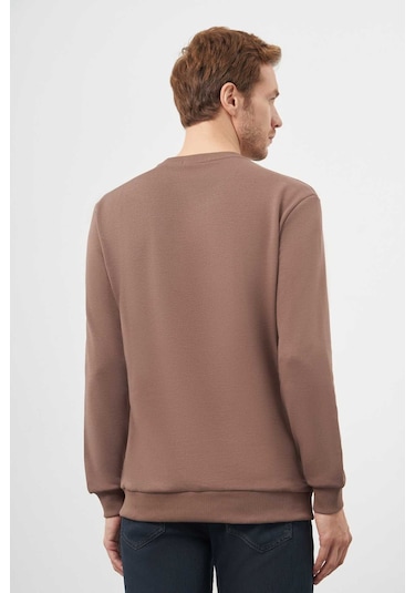 Morven Erkek Kahve Basic Bisiklet Yaka Sweat-shirt 25ks063005400 Kahve Kahve Kahverengi