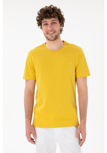U.S. Polo Assn. Erkek Regular Fit Bisiklet Yaka Sarı Basic Tişört 50305928-VR094 U.S. Polo Assn. Erkek Regular Fit Bisiklet Yaka Sarı Basic Tişört 50305928-VR094