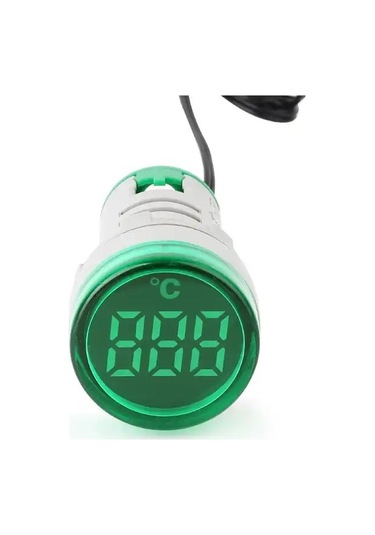 22 Mm Dijital Termometre - Yeşil Ac50-380v -20c / +199c