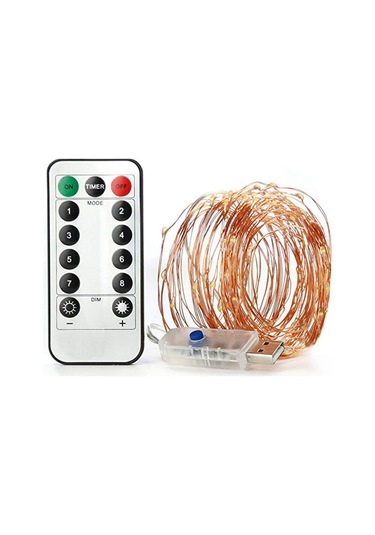 Yaozixa Usb Kumandalı 8 Modlu Led Işık Zinciri, Bakır Tel, 10m Islak Beyaz, Noel Halloween Düğün Dekorasyon Işığı Pil Dahil Değil Çok Renkli