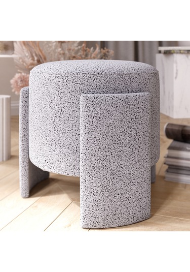 Ash 3 Ayaklı Minimalist Puf, Oturma Odası, Antre Puf Gri