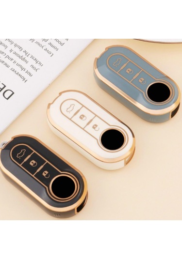 Mavi Yeni Tpu Araba Çevirme Anahtar Kılıfı Kabuk Fıat 500 Ducato Punto Panda Lancia Musa Citroen Jumper Peugeot Uyumlu Boxer Aksesuarları