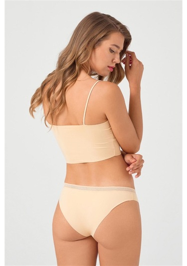 File Lastikli Lazer Kesim Bikini Külot 3'lü Paket - 2 Renkli Çok Renkli