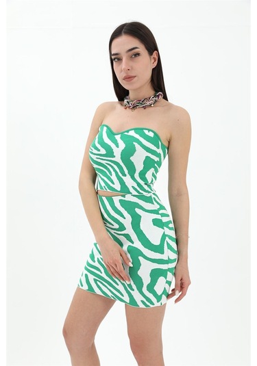 Zebra Desen Etek - Yeşil - Yeşil