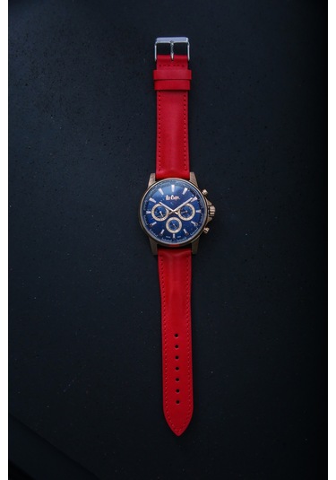 Hakiki Deri 22mm Akıllı Pimli Saat Kordonu Kırmızı