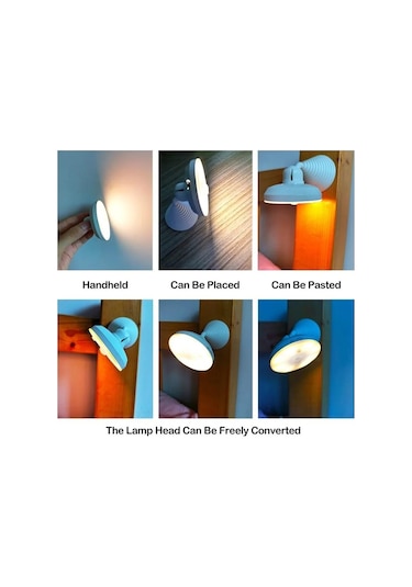 Beyaz Led Usb Şarj Pır Kızılötesi Sensör Gece Lambası Dolaplar, Aile Yatak Odaları, Koridorlar İçin Uygun 8 Lamba Yuvası Beyaz