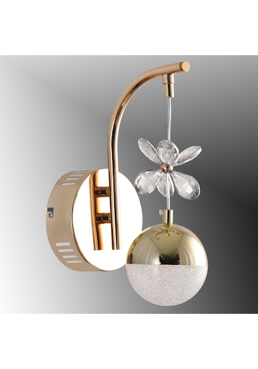 Tt099-fsr Tt Ayd Toplu Taşlı Fransız Sarı 3 Renk Işık Led Aplik Rose Gold