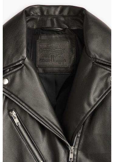 Kadın Kendal Moto Biker Deri Ceket - A9373-0000-5112 Siyah