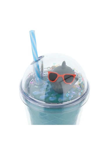 Miland Soğuk İçecekler İçin Kapağı Ve Pipeti Olan Plastik Bardak 169656468 Mavi