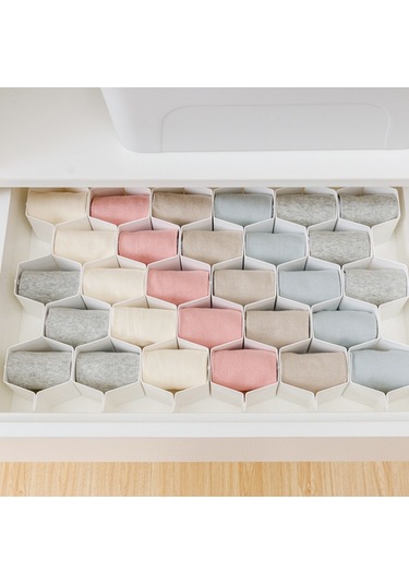 Cbtx Ayarlanabilir Çekmece Petek Fıçı Bölücü Dıy Organizatör Sıralama Çorap Saklama Kutusu Beyaz