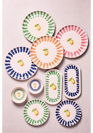 Limone 10 Parça 4 Kişilik Kahvaltı Takımı Cokrenklı Çok Renkli