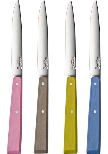Opinel Bon Appetit Ahşap 4'lü Biftek Kamp Bıçak Seti Çok Renkli
