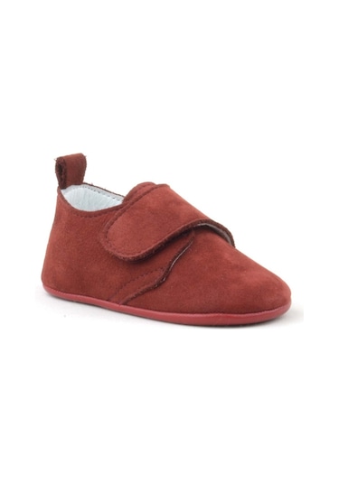 Hapshoe Kids Hakiki Deri Bordo Cırtlı Kız Bebek Patik Bordo