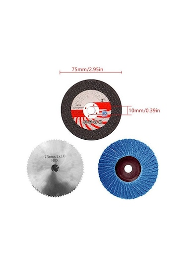 Shineyee 75mm Metal Kesme Ve Taşlama Disk Seti - 10 Parça Yüksek Performanslı Açılı Taşlama Diski, Çelik Ve Taş Kesme İçin İdeal