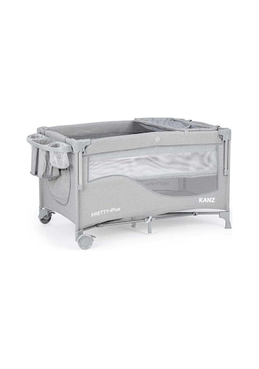 Kanz Pretty+plus Anne Yanı & Oyun Parkı Park Yatak Gri