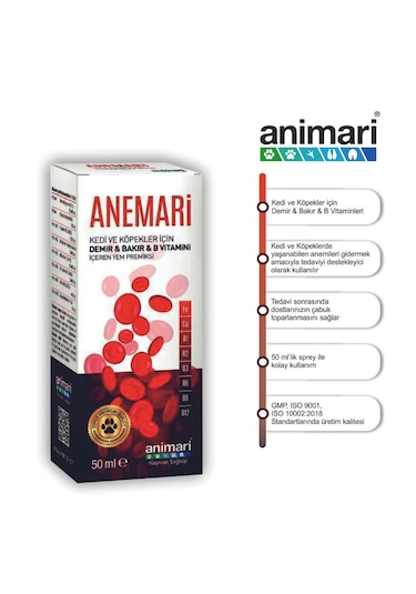 Animari Anemari Kedi ve Köpekler İçin Demir & Bakır & B Vitamin