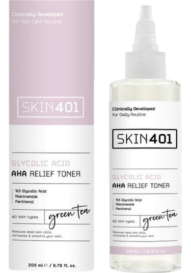 Skin401 Glikolik Asit Aha Aydınlatıcı Etkili Leke Karşıtı Tonik 200 ML
