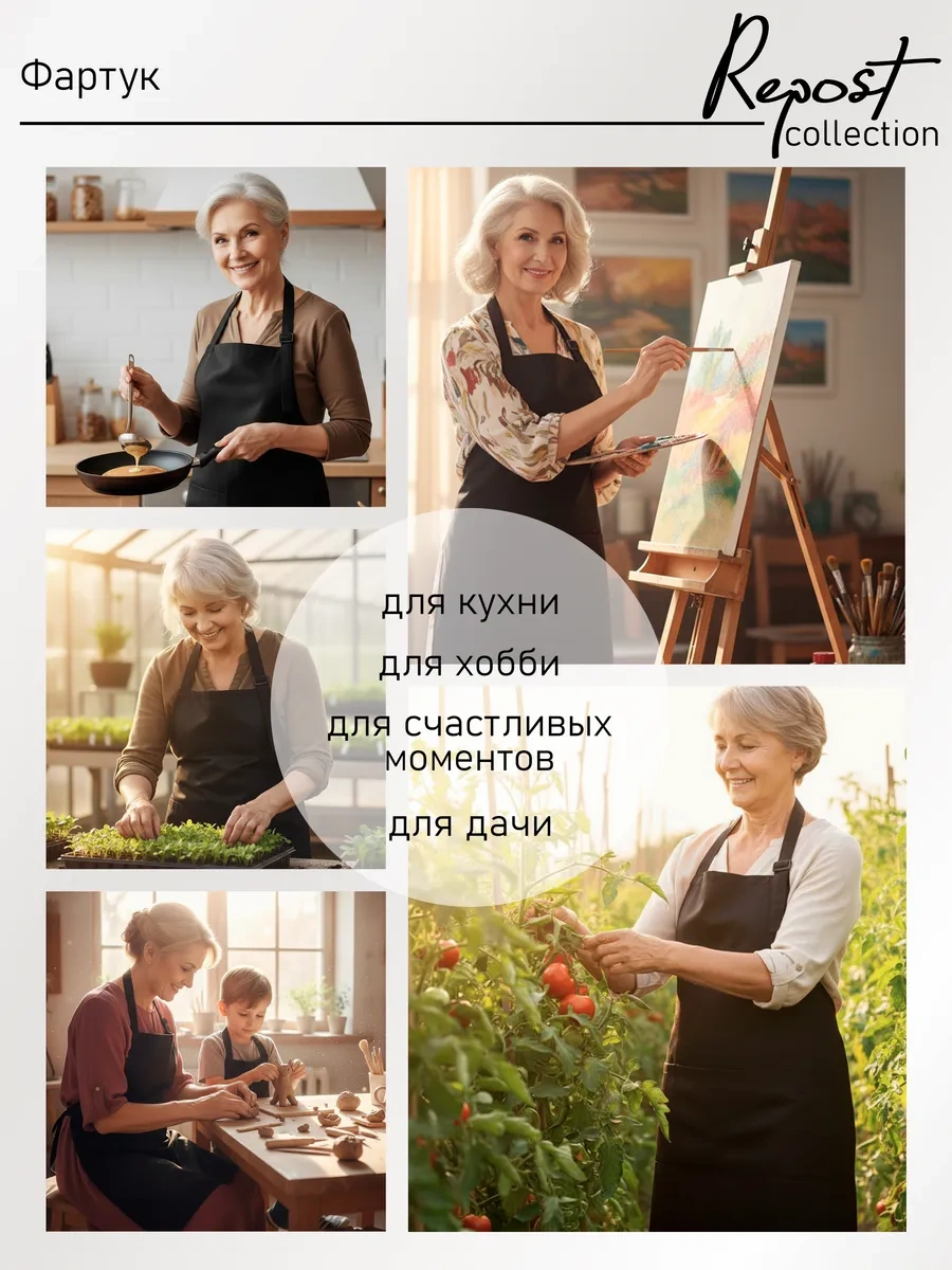 Vau Fartuk Büyükanne İçin Mutfak Önlüğü 266760214 Siyah