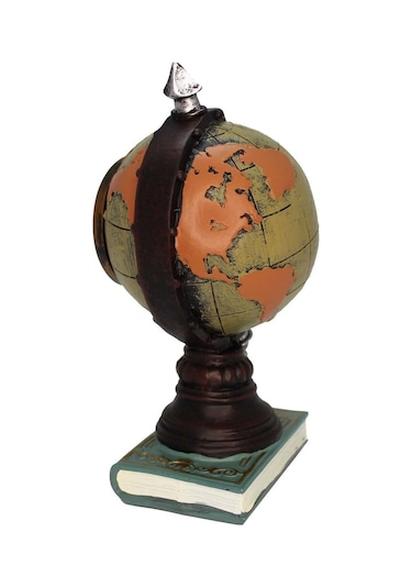 Dünya Küre Masa Saati Dekoratif Biblo M1765