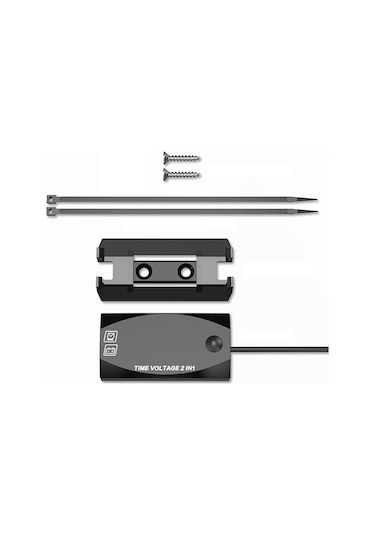 Motosiklet Çok Fonksiyonlu 2'si 1 Arada Dijital Ekran Voltmetre + Elektronik Saat, 6-30v Ip67 Açık Mavi