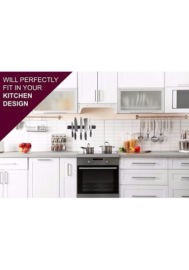 Sagit Manyetik Duvara Monte Mutfak Mıknatıs Bar Tutucu Vitrin Şerit 33 Cm