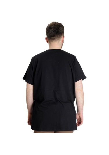 Mode Xl Büyük Beden Erkek Tshirt Bisiklet Yaka Basic 20031 Siyah 001