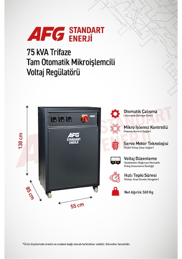75 Kva Trifaze Tam Otomatik Mikroişlemcili Voltaj Regülatörü