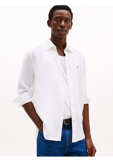 Pıgment Dyed Lı Solıd Rf Shırt Erkek Beyaz Gömlek - Mw0mw34602 Beyaz