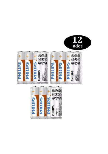 Philips Longlife Aa R6 1.5v 12'li Kalem Pil