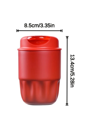 Elmpaly Siyah 260ml 316 Paslanmaz Çelik Kahve Termosu Sızdırmaz Seyahat Bardağı Sıcak Soğuk İçecekler İçin Siyah