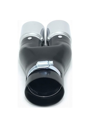 Çift Uçlu Yuvarlak Yassı Kesik Egzoz Ucu Krom Küçük C266