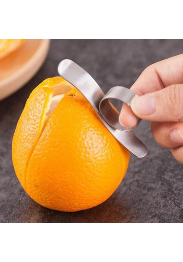Homyl 2x Paslanmaz Çelik Portakal Kesici Pomelo Soyma Makinesi Gümüş