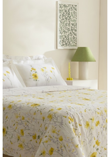 Karaca Home Rosella %100 Pamuk Çift Kişilik Nevresim Takımı Sarı Sarı