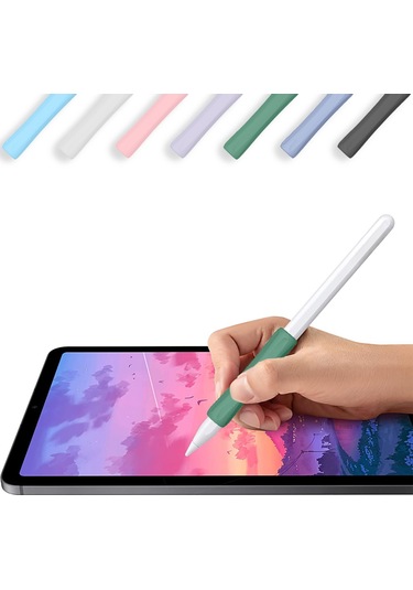 Apple Pencil 1-2 Nesil Pro Usb-c Uyumlu Soft Yumuşak Silikon Kalem Tutucu Zarif Ve Rahat Kullanım Haki