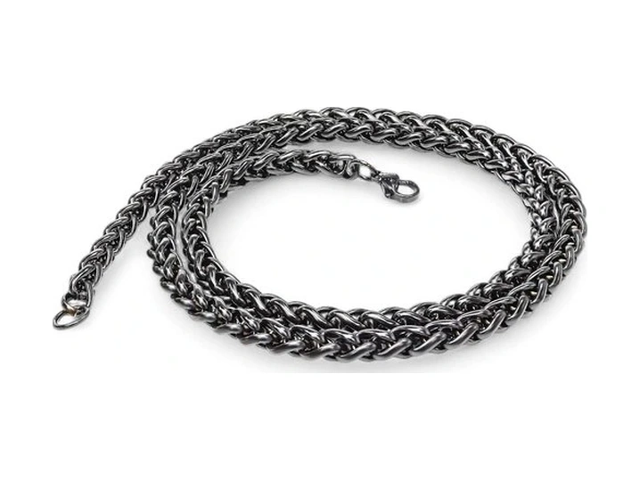 Moncuk Design Siyah Renk Çelik Kolye 6mm 3351cek019 Siyah