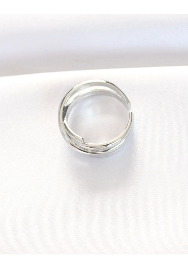 Ceylan Adam Kalın Silver Renk Ayarlanabilir Yüzük Çok Renkli