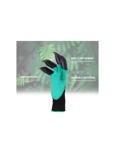 Teltree Yeşil Bahçe Eldiveni 8 Abs Pençe İle Toprak Kazma, Ekim Ve Koruma - Dayanıklı Lateks Kaplama Bahçıvan Eldiveni