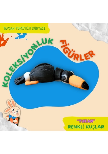 Tavşan Yumi Renkli Kuşlar Koleksiyonu - 4 Parça 5-7 Cm Hareketli Oyuncaklar Ve Bilgilendirici Kartlar "