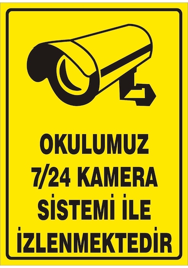 Kamera Ile Izlenmektedir Levhası (Galvaniz)
